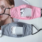 Clear Visible Window Reusable Cotton Face Mask