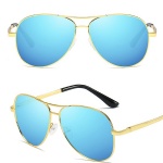Fashion Metal Pilot Polarizing Sunglasses